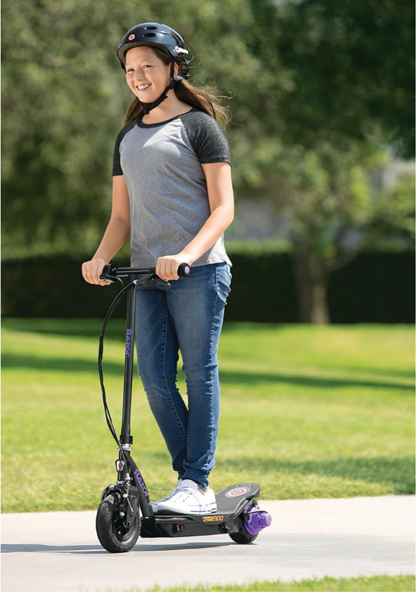 Scooter eléctrica Razor Power Core E100 Morado con negro - Imagen 10